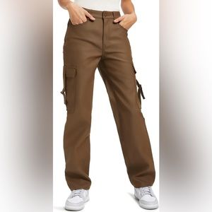 Good 90s Faux Leather Trooper Pant, Size 2/26